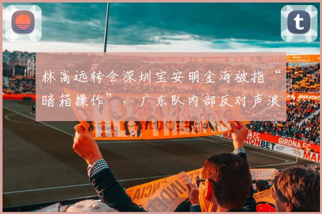 林高远转会深圳宝安明金海被指“暗箱操作”,广东队内部反对声浪未平