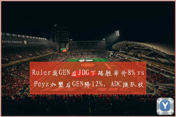 Ruler离GEN后JDG下路胜率升8% vs Peyz加盟后GEN降12%，ADC换队收益对比